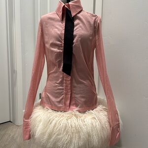 CHANEL Vintage 2003 Pink Shirt & Tie